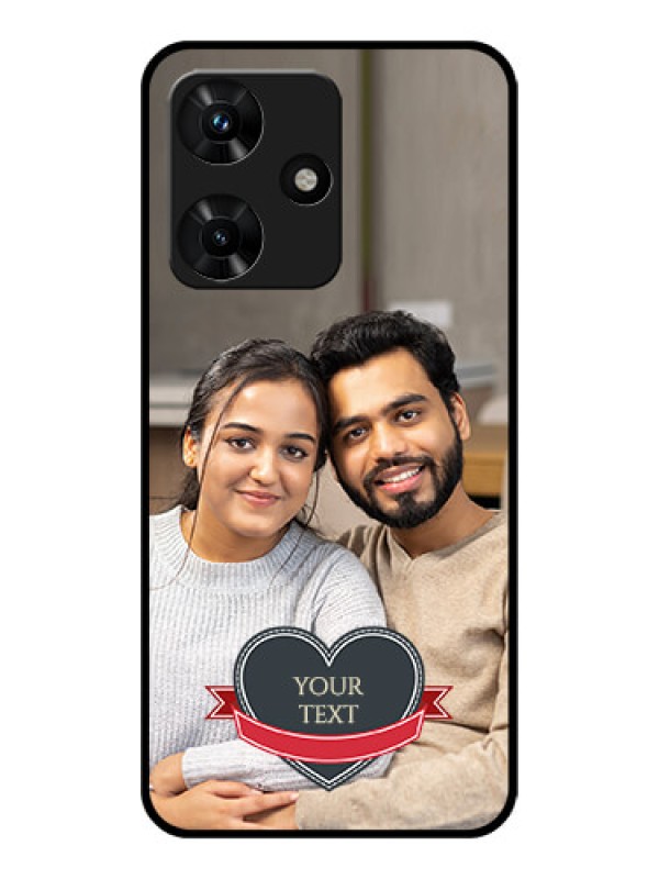 Custom Infinix Hot 30i Custom Glass Phone Case - Just Married Couple Design