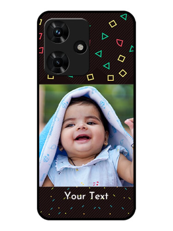 Custom Infinix Hot 30i Custom Glass Phone Case - with confetti birthday design