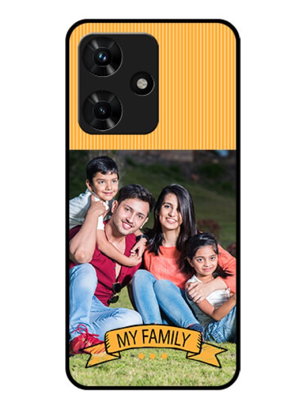 Custom Infinix Hot 30i Custom Glass Phone Case - My Family Design