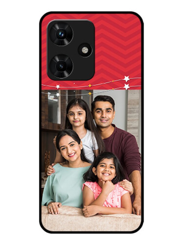 Custom Infinix Hot 30i Personalized Glass Phone Case - Happy Family Design
