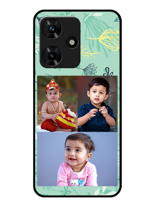 Custom Infinix Hot 30i Photo Printing on Glass Case - Forever Family Design