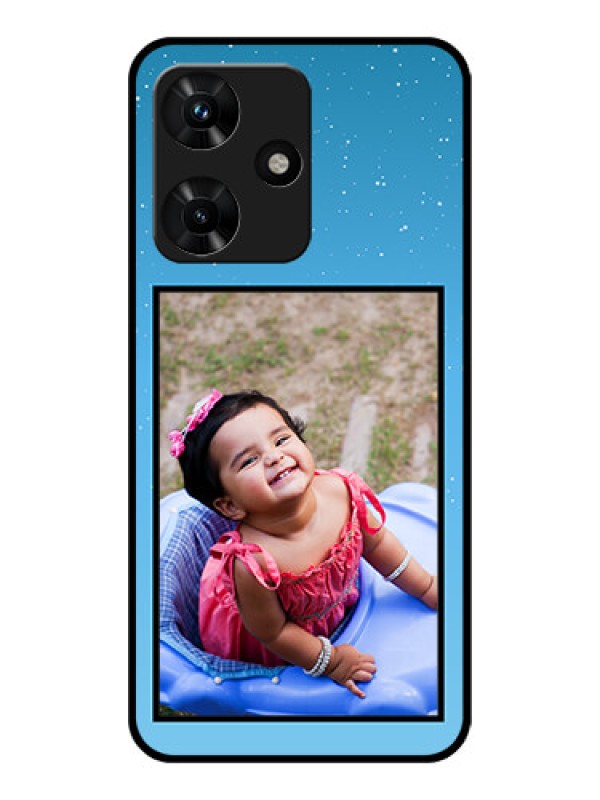 Custom Infinix Hot 30i Custom Glass Mobile Case - Wave Pattern Colorful Design