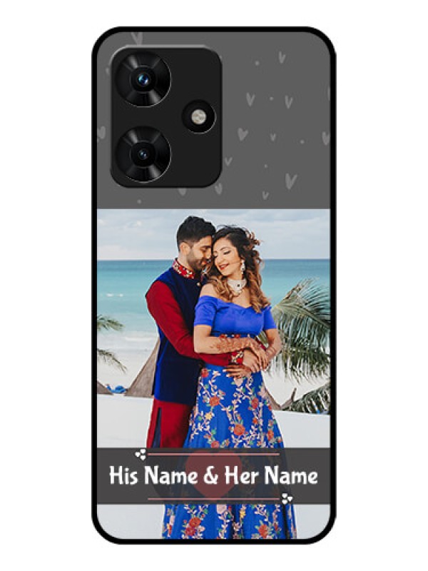 Custom Infinix Hot 30i Custom Glass Mobile Case - Buy Love Design with Photo Online