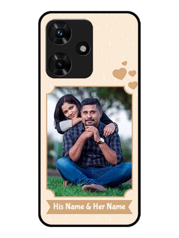 Custom Infinix Hot 30i Custom Glass Phone Case - with confetti love design