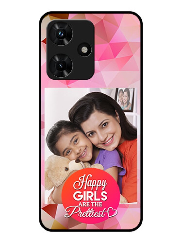 Custom Infinix Hot 30i Photo Printing on Glass Case - Abstract Triangle Design