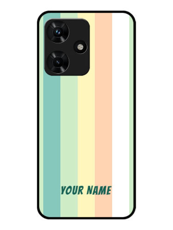 Custom Infinix Hot 30i Photo Printing on Glass Case - Multi-colour Stripes Design