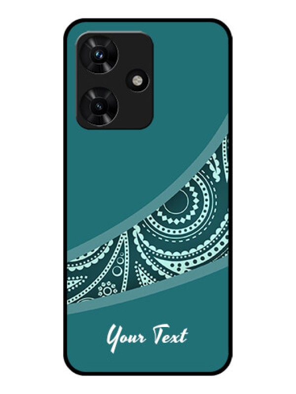 Custom Infinix Hot 30i Photo Printing on Glass Case - semi visible floral Design