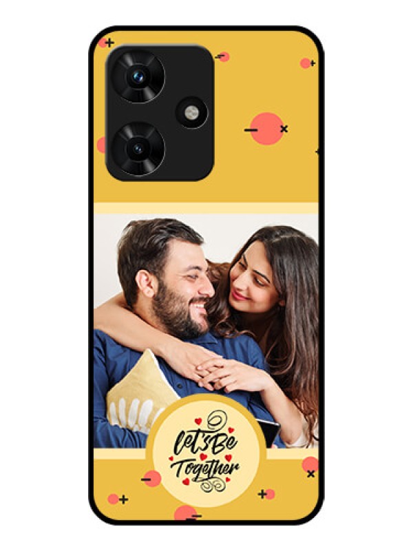 Custom Infinix Hot 30i Photo Printing on Glass Case - Lets be Together Design