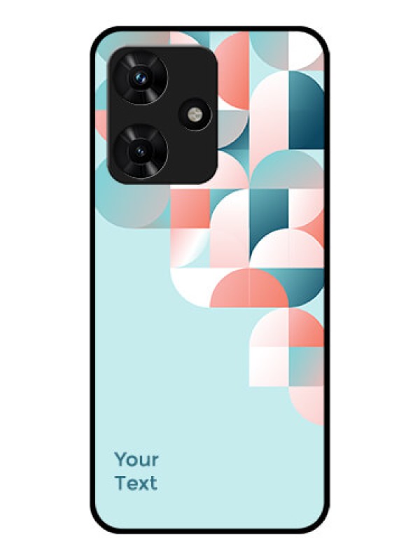 Custom Infinix Hot 30i Custom Glass Phone Case - Stylish Semi-circle Pattern Design