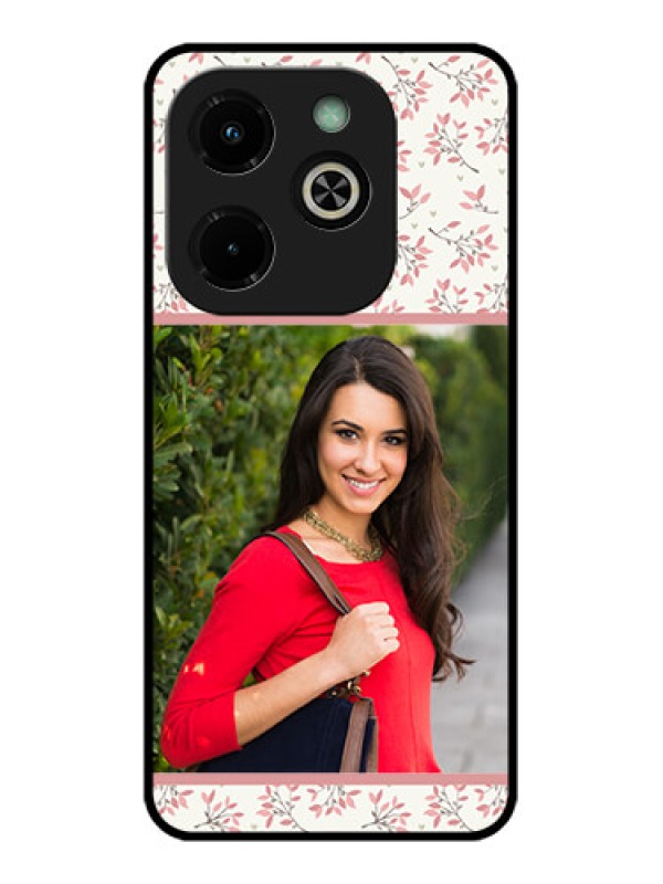 Custom Infinix Hot 40I Custom Glass Phone Case - Stunning Floral Design