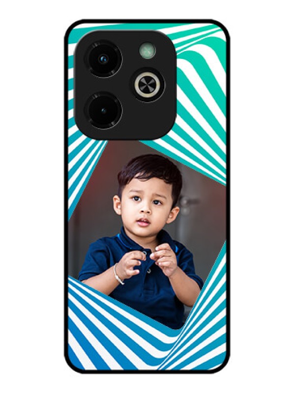 Custom Infinix Hot 40I Custom Glass Phone Case - Abstract Spiral Design