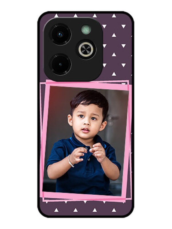 Custom Infinix Hot 40I Custom Glass Phone Case - Triangle Pattern Dotted Design