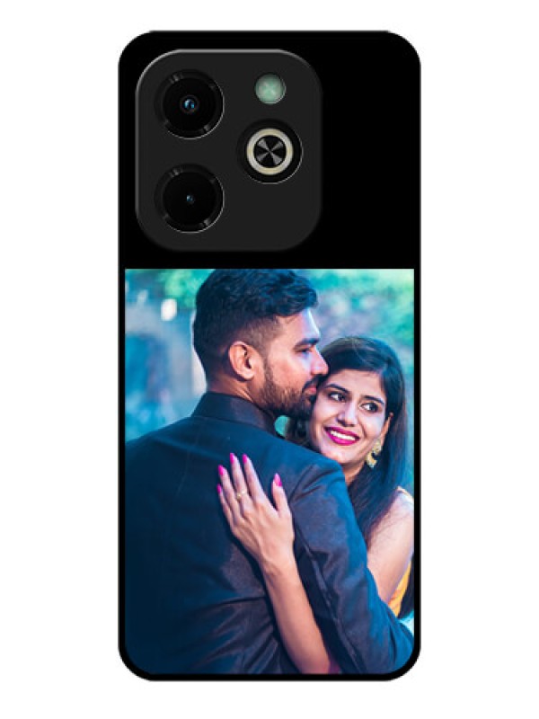 Custom Infinix Hot 40I Custom Glass Phone Case - Upload Full Picture With Custom Color Design
