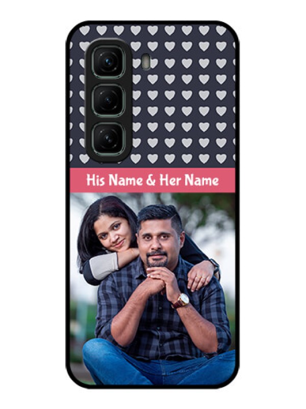 Custom Infinix Hot 50 5G Custom Glass Phone CaseLove Symbols Design