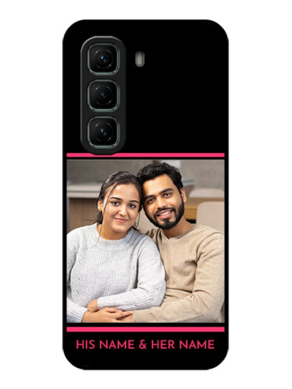 Custom Infinix Hot 50 5G Custom Glass Phone CaseWith Add Text Design
