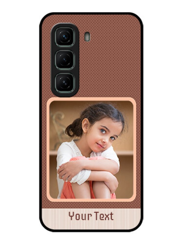 Custom Infinix Hot 50 5G Custom Glass Phone CaseSimple Pic Upload Design