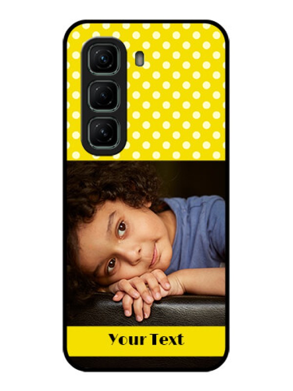 Custom Infinix Hot 50 5G Custom Glass Phone CaseBright Yellow Case Design