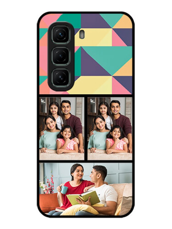 Custom Infinix Hot 50 5G Custom Glass Phone CaseBulk Pic Upload Design