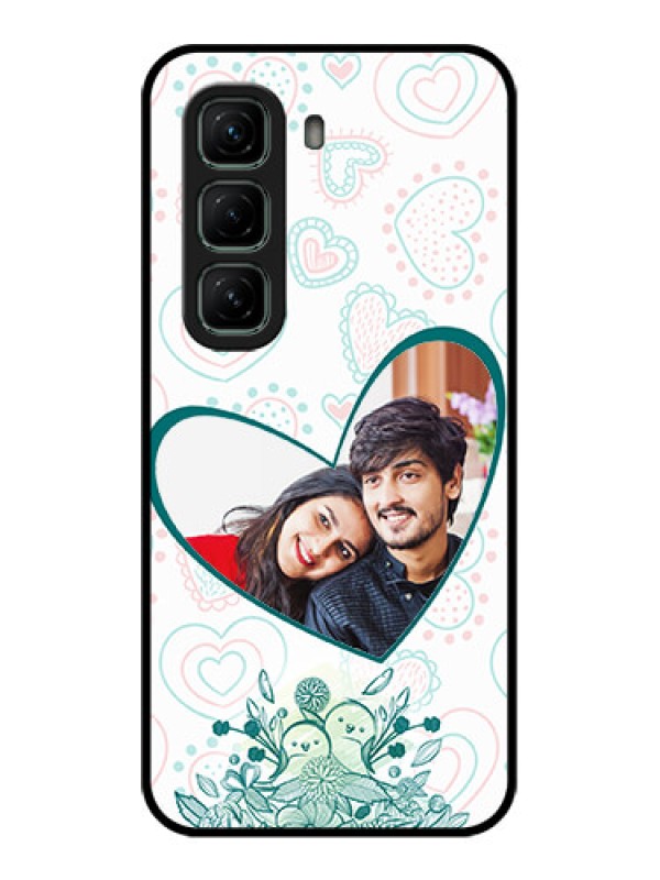Custom Infinix Hot 50 5G Custom Glass Phone CasePremium Couple Design