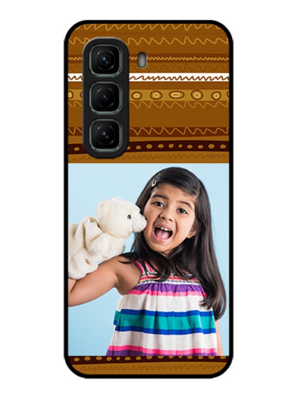 Custom Infinix Hot 50 5G Custom Glass Phone CaseFriends Picture Upload Design