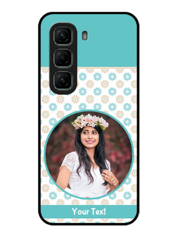 Custom Infinix Hot 50 5G Custom Glass Phone CaseBeautiful Flowers Design