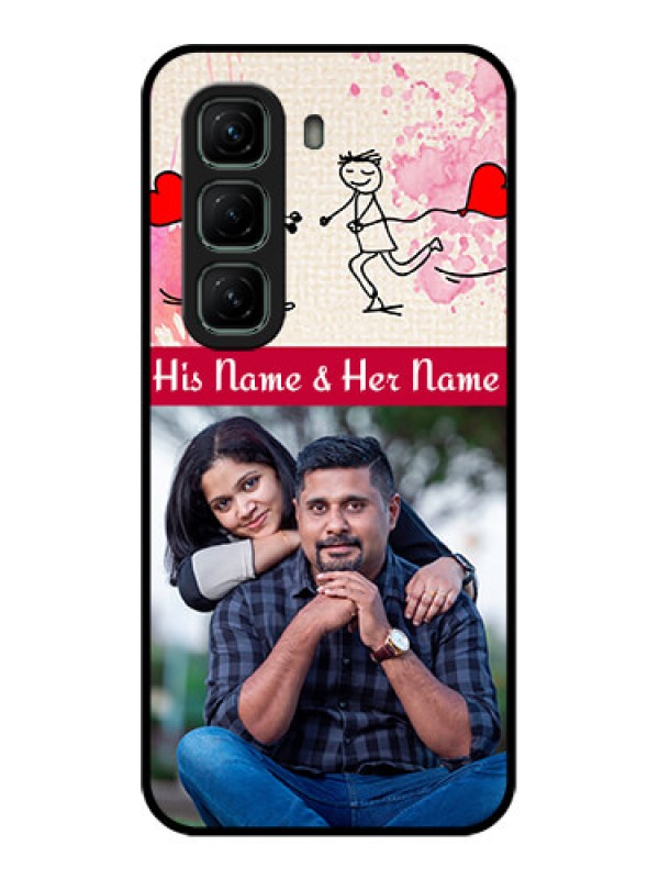 Custom Infinix Hot 50 5G Custom Glass Phone CaseYou And Me Case Design