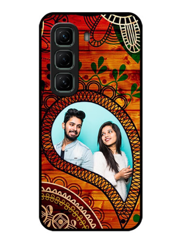 Custom Infinix Hot 50 5G Custom Glass Phone CaseAbstract Colorful Design