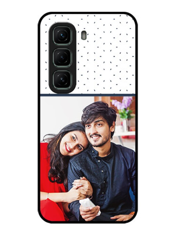 Custom Infinix Hot 50 5G Custom Glass Phone CasePremium Dot Design
