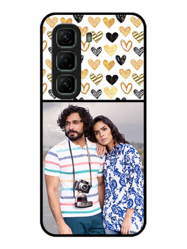Custom Infinix Hot 50 5G Custom Glass Phone CaseLove Symbol Design