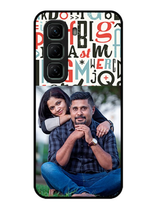 Custom Infinix Hot 50 5G Custom Glass Phone CaseAlphabet Design
