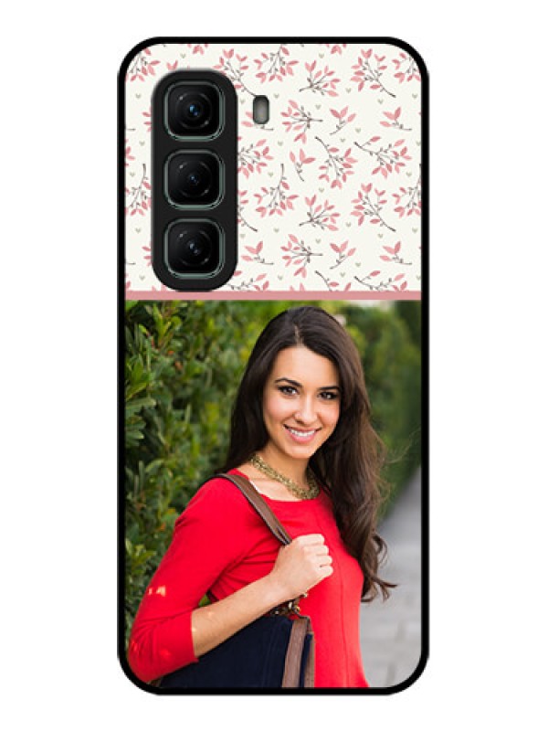 Custom Infinix Hot 50 5G Custom Glass Phone CaseStunning Floral Design