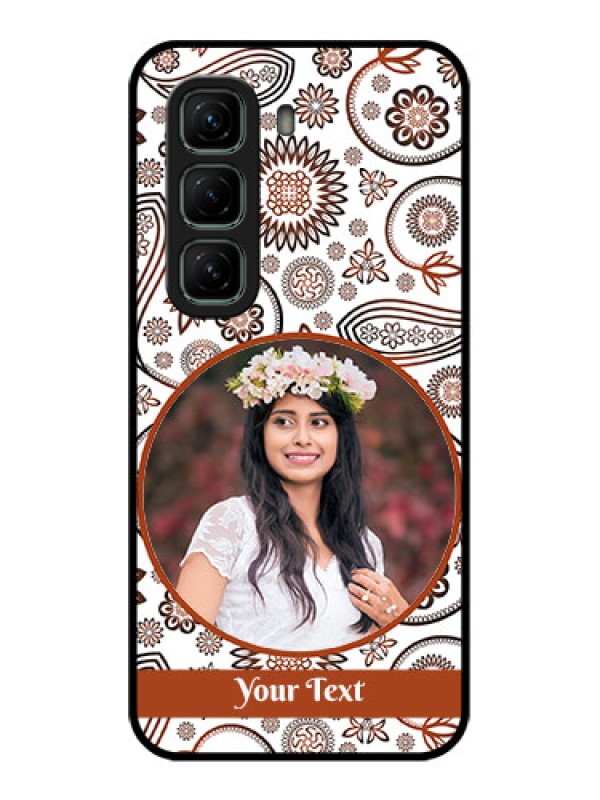 Custom Infinix Hot 50 5G Custom Glass Phone CaseAbstract Flower Design