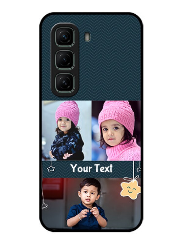 Custom Infinix Hot 50 5G Custom Glass Phone CaseHanging Stars Design