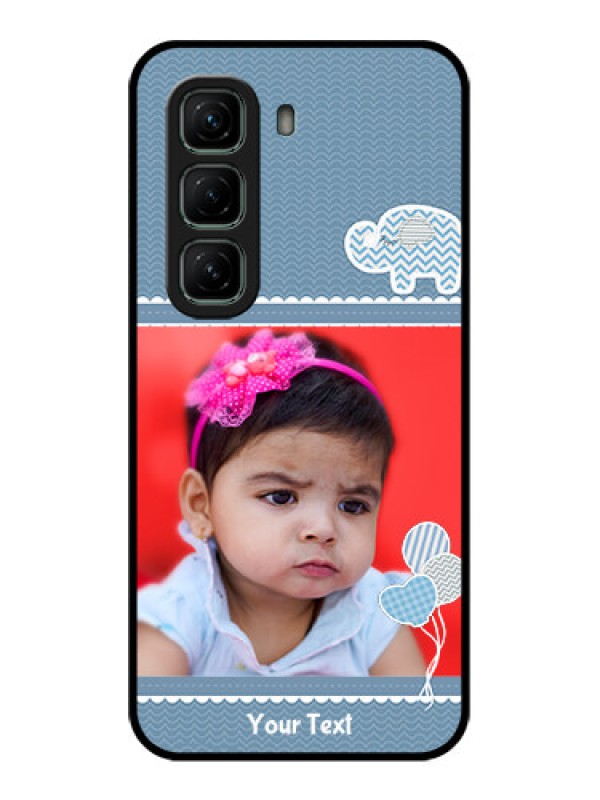 Custom Infinix Hot 50 5G Custom Glass Phone CaseWith Kids Pattern Design