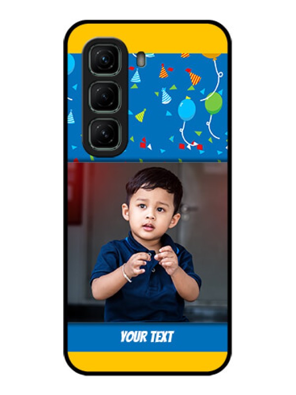 Custom Infinix Hot 50 5G Custom Glass Phone CaseBirthday Wishes Design