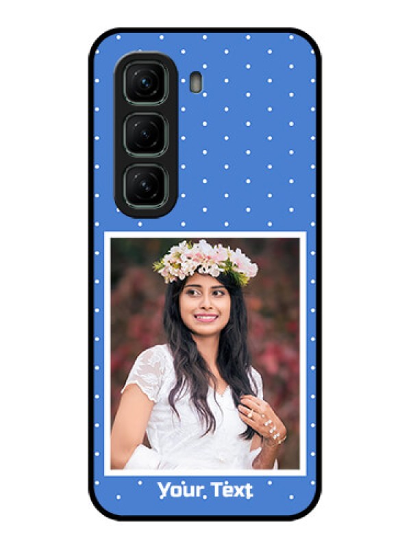 Custom Infinix Hot 50 5G Custom Glass Phone CasePolka Dots Design