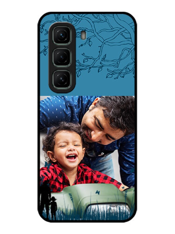 Custom Infinix Hot 50 5G Custom Glass Phone CaseBest Dad Design