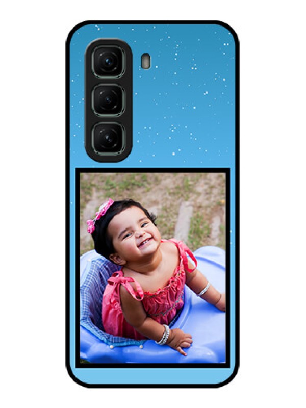 Custom Infinix Hot 50 5G Custom Glass Phone CaseWave Pattern Colorful Design