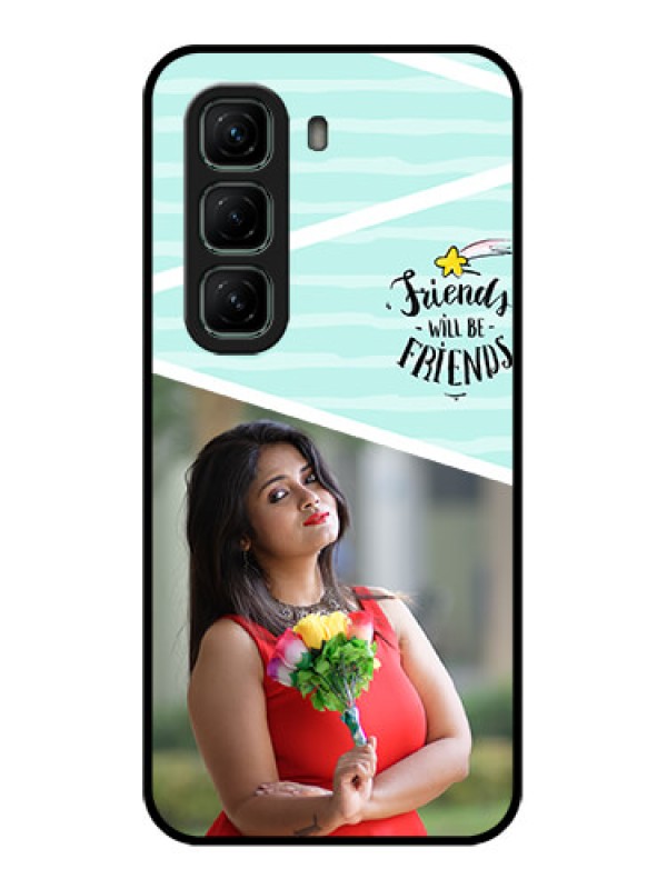Custom Infinix Hot 50 5G Custom Glass Phone CaseFriends Picture Icon Design