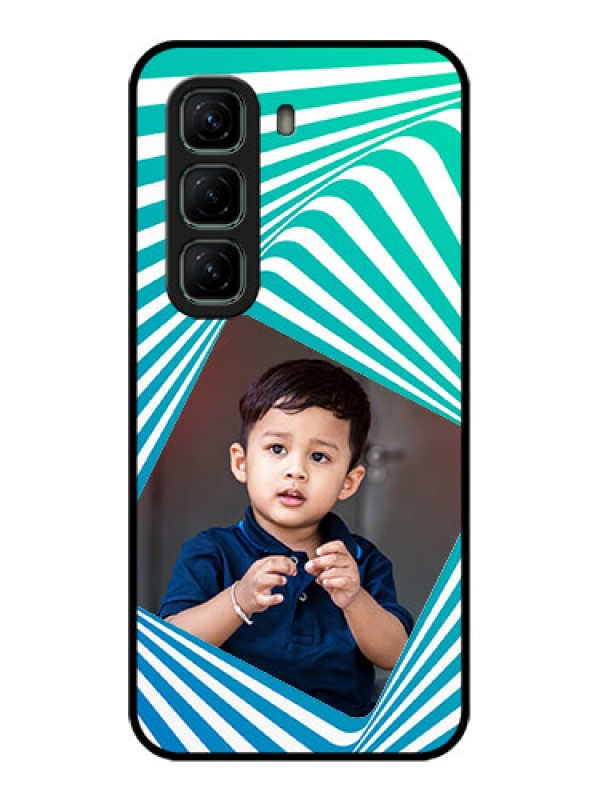 Custom Infinix Hot 50 5G Custom Glass Phone CaseAbstract Spiral Design