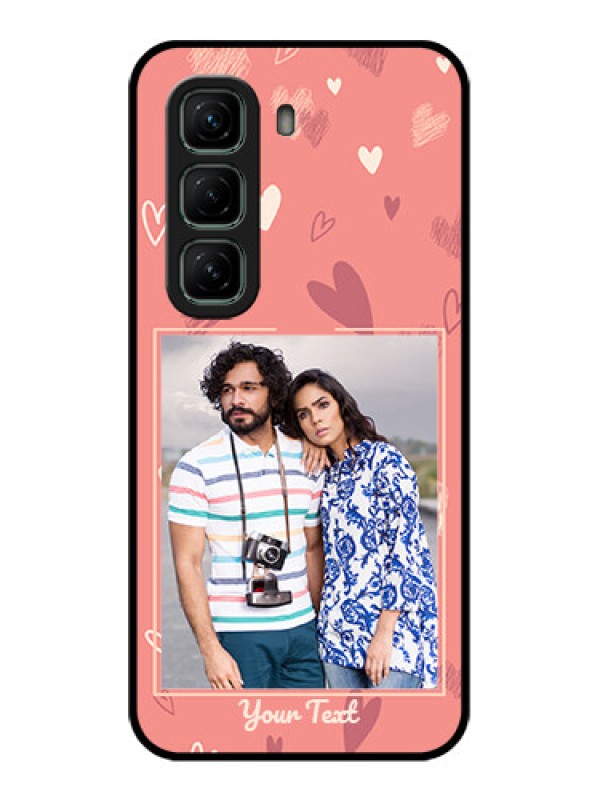 Custom Infinix Hot 50 5G Custom Glass Phone CaseLove Doodle Art Design