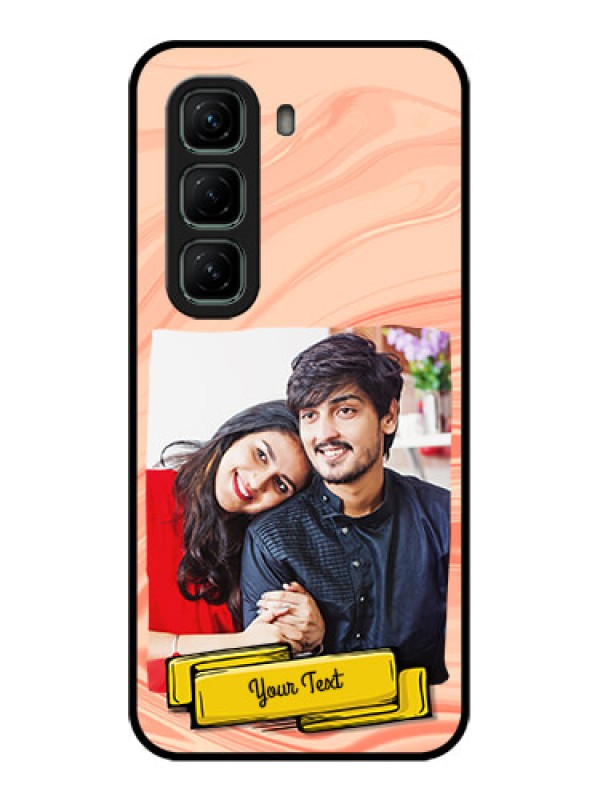 Custom Infinix Hot 50 5G Custom Glass Phone CaseMarble Texture Design
