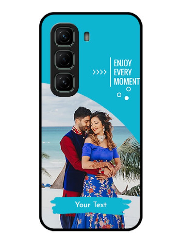 Custom Infinix Hot 50 5G Custom Glass Phone CaseHappy Moment Design