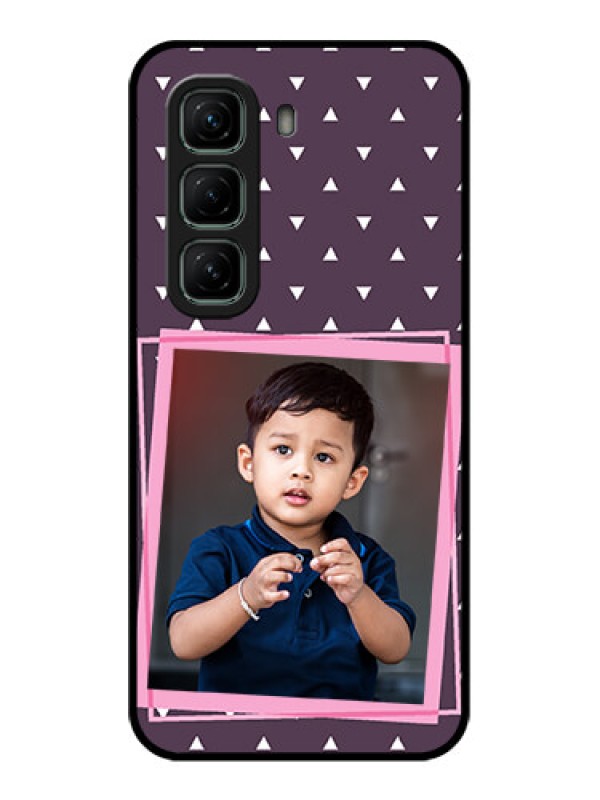 Custom Infinix Hot 50 5G Custom Glass Phone CaseTriangle Pattern Dotted Design