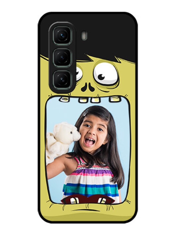 Custom Infinix Hot 50 5G Custom Glass Phone CaseCartoon Monster Back Case Design