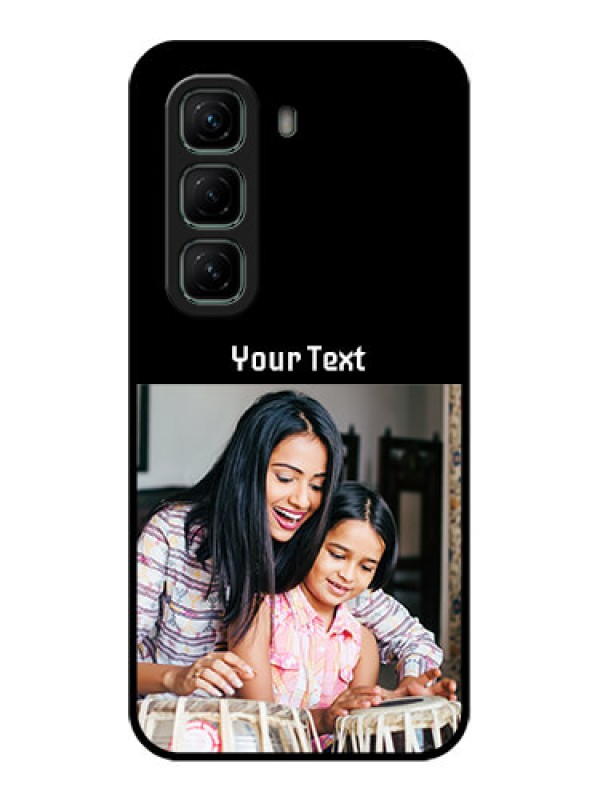 Custom Infinix Hot 50 5G Custom Glass Phone CasePhoto With Name Design