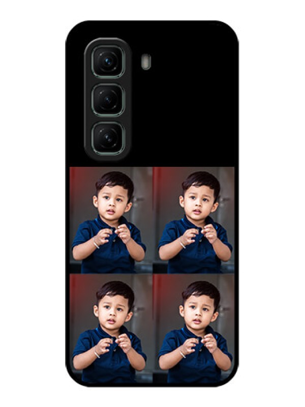 Custom Infinix Hot 50 5G Custom Glass Phone Case4 Image Holder Design