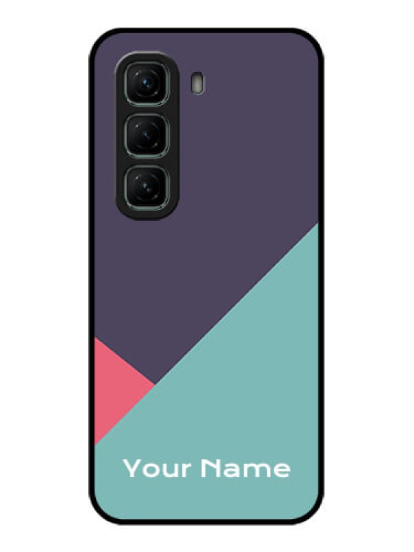 Custom Infinix Hot 50 5G Custom Glass Phone CaseTri Color Abstract Design