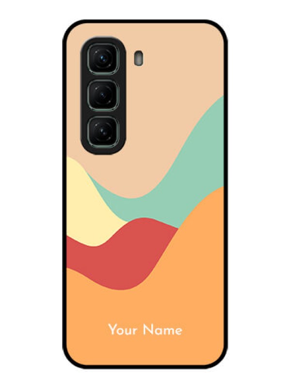 Custom Infinix Hot 50 5G Custom Glass Phone CaseOcean Waves Multi - Colour Design
