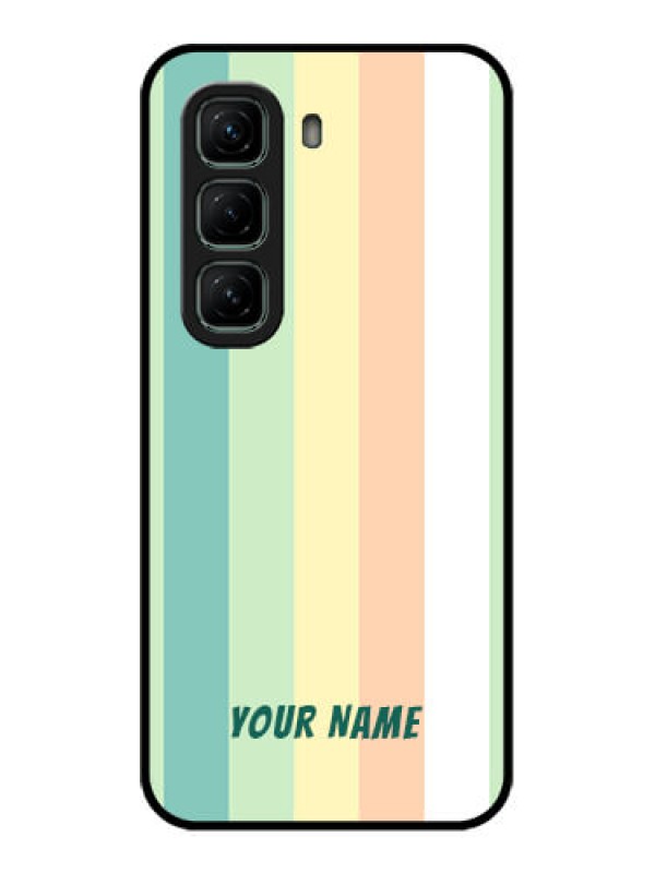 Custom Infinix Hot 50 5G Custom Glass Phone CaseMulti - Colour Stripes Design